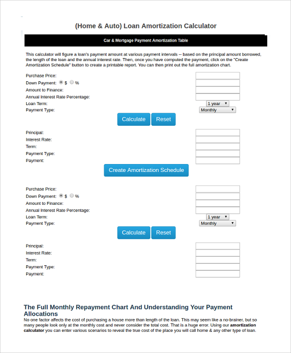 auto loan calc bankrate