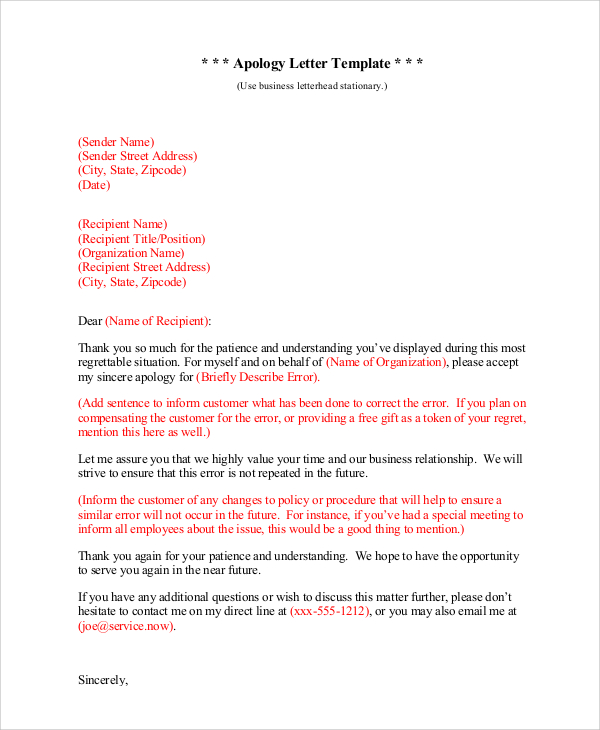 Letter Of Apology Samples Database Letter Template Collection
