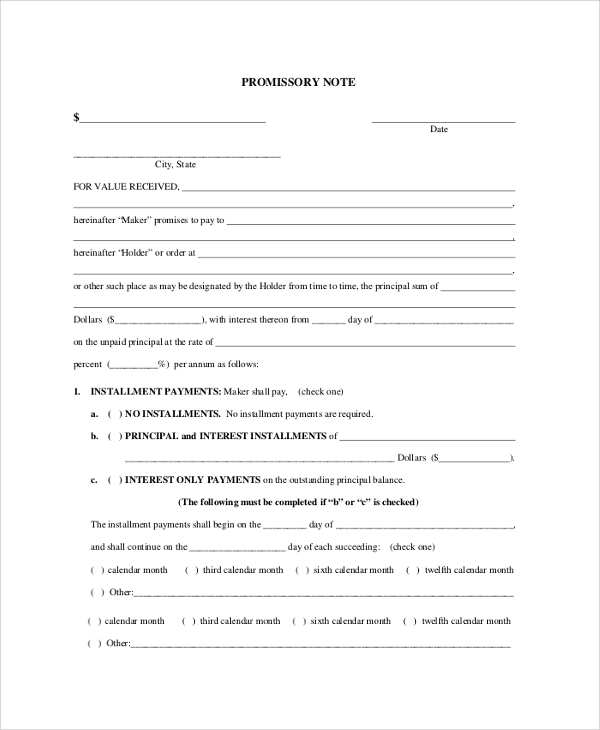 Download Promissory Note .Pdf