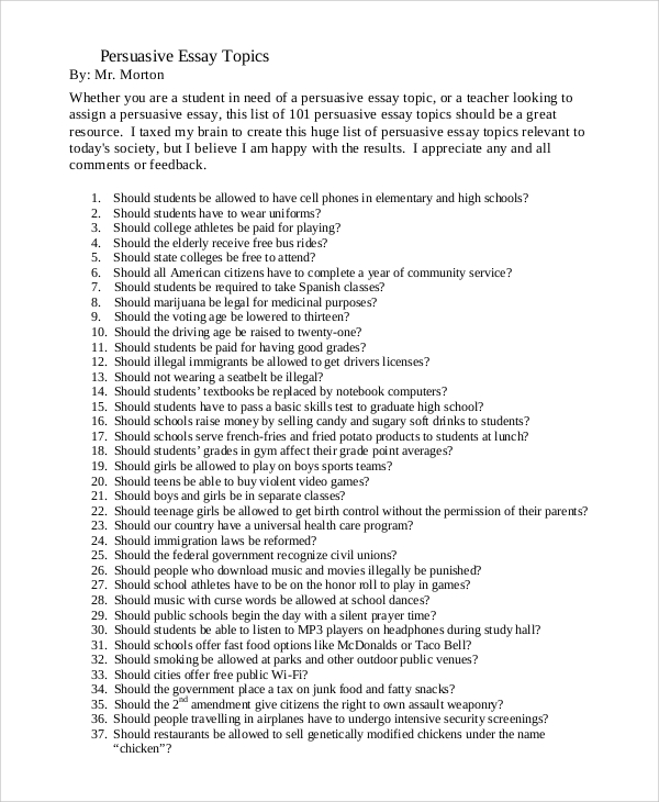 Essay questions about community service