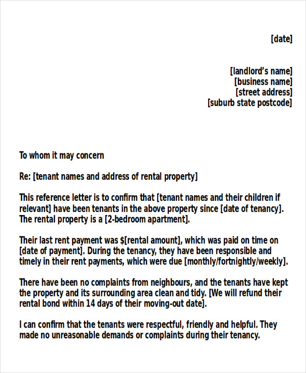 Reference Letter For Tenant From Employer Photos Cantik