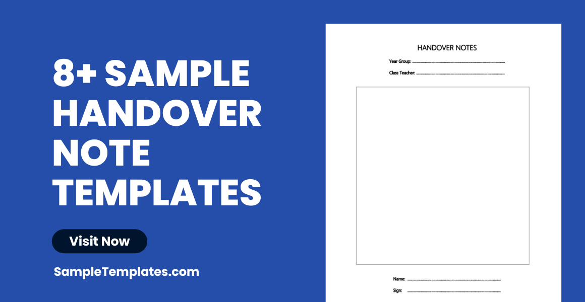 FREE Handover Note Templates In MS Word Google Docs Excel PDF