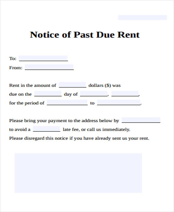 Free Printable Late Rent Notice Template