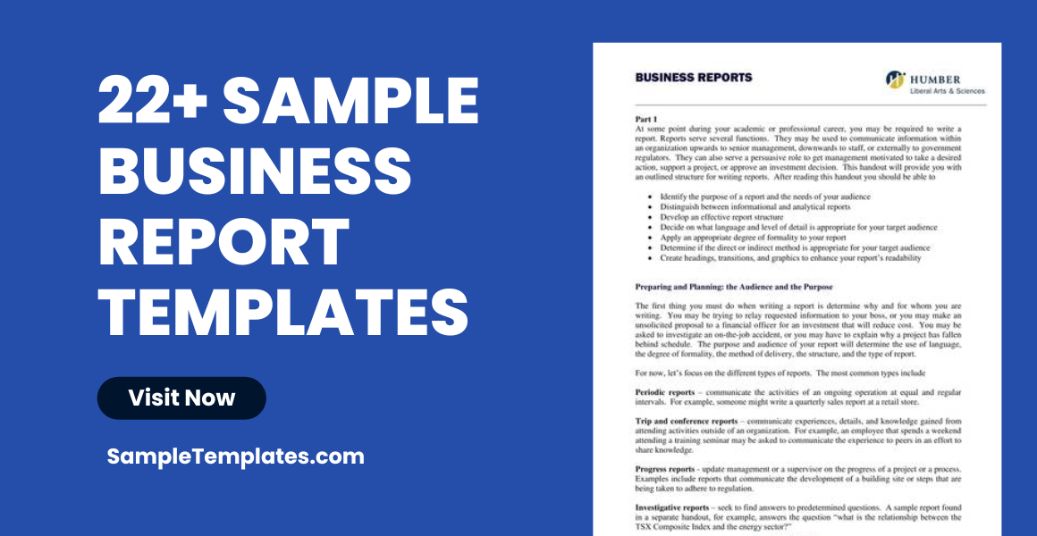 FREE 22 Business Report Samples In PDF MS Word