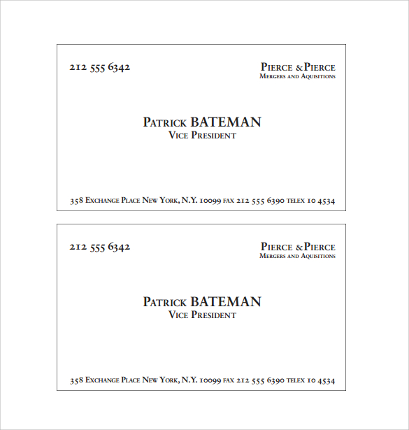 free printable business card templates microsoft word