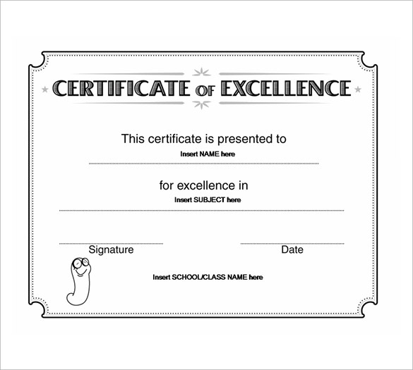 best student certificate template