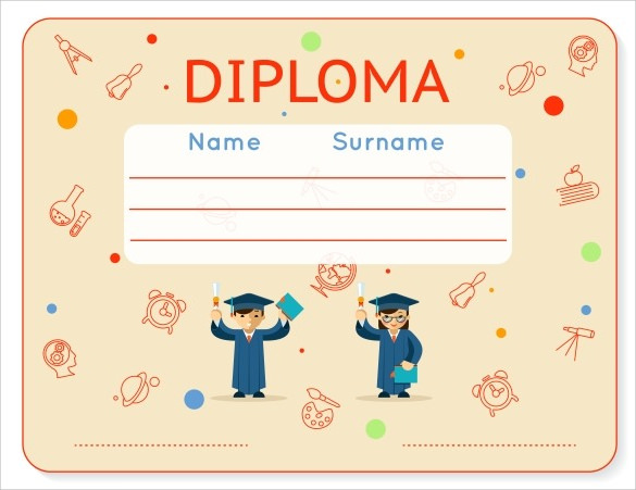 eps format school kids diploma certificate