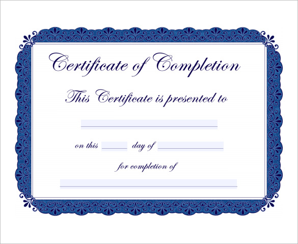 certificates of completion templates for indesign