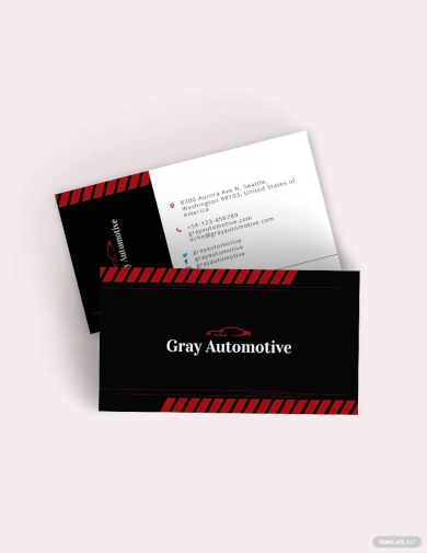 auto repair business card template