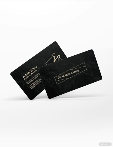 barber shop business card template