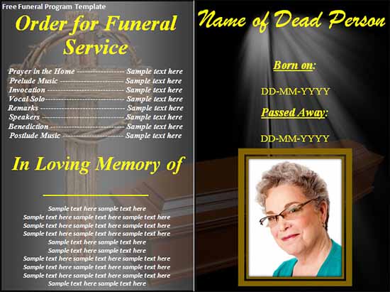 free funeral program template