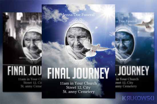 funeral flyer template