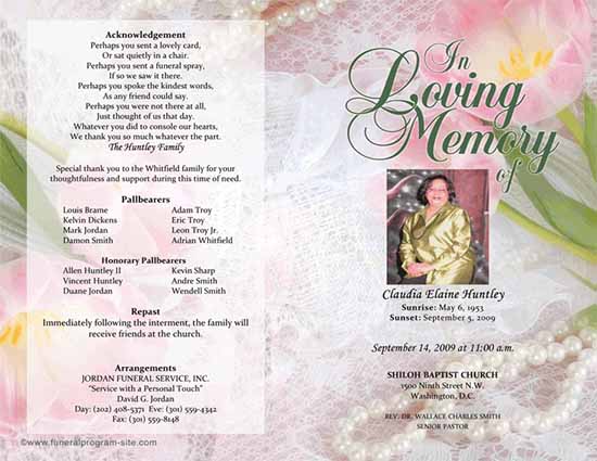 funeral program template 1