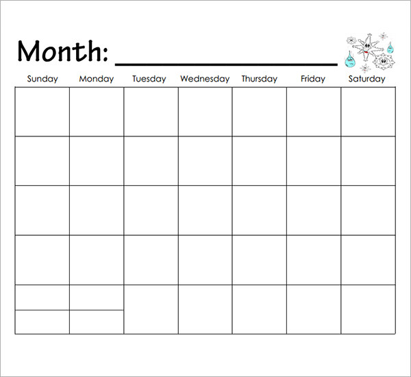 FREE 14  Sample Calendar Templates for Kindergarten in PDF