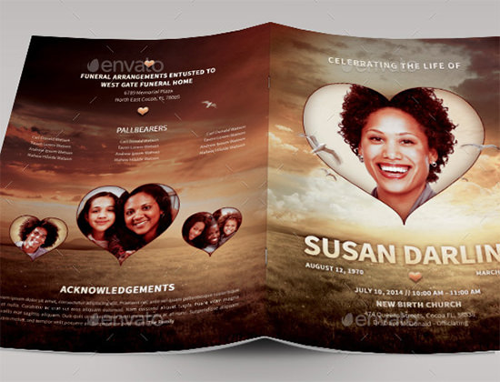 life of love funeral program template