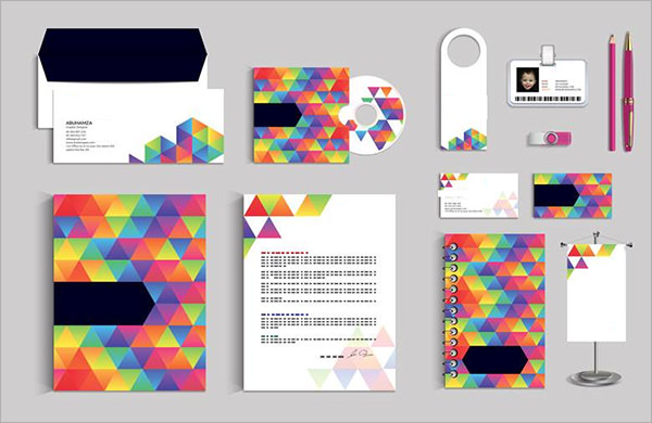 modern graphic stationery design template