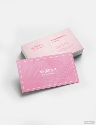 nail artist business card template