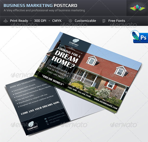 real estate marketing postcard template