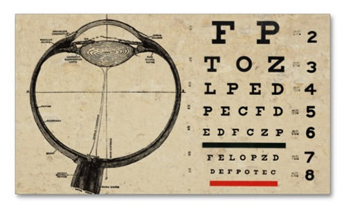 vintage ophthalmologist business cards
