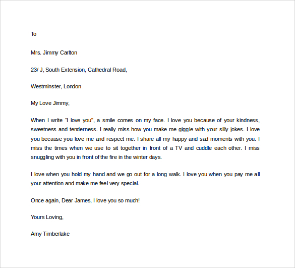 i love you letter to boyfriend