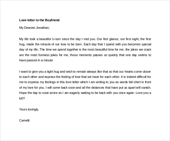 love letter to boyfriend free download