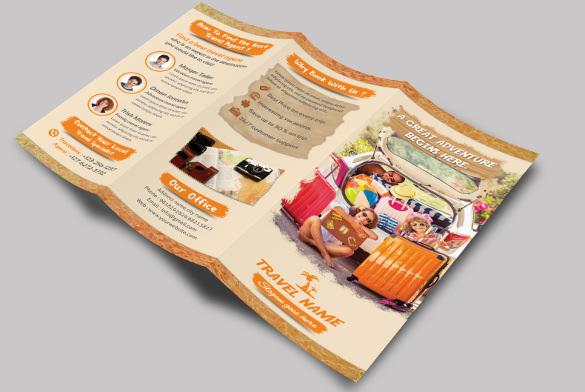 travel trifold brochure psd format download