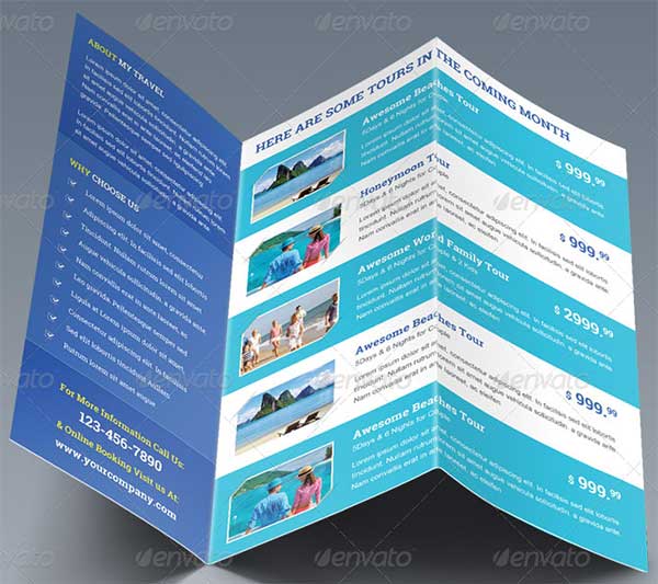 my travel trifold brochure template