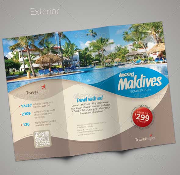 free tri fold travel brochure templates microsoft word