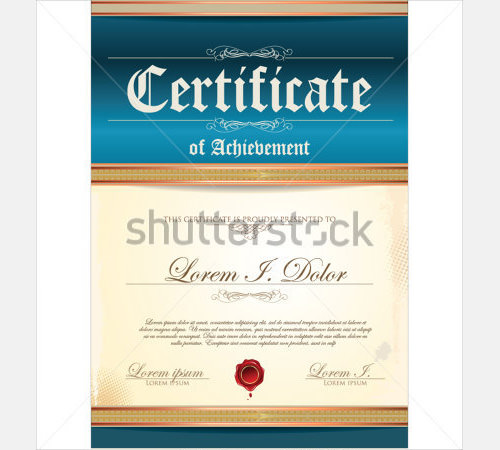 blue certificate template
