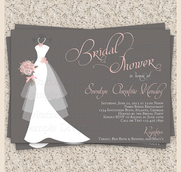 bridal shower invitation etsy