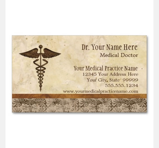medicine symbol business card template