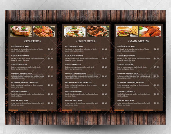 FREE 26 Restaurant Menu Design Templates In MS Word PSD EPS