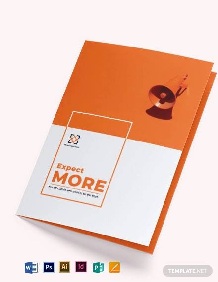 simple company profile bi fold brochure template