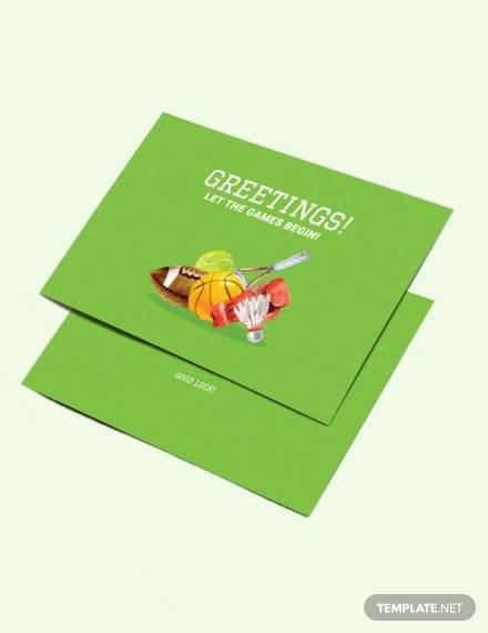 sports greeting card template