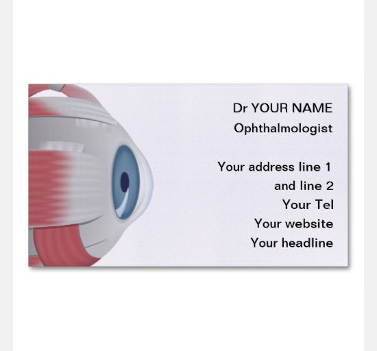 eye doctor business card