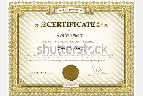 gold detailed certificate