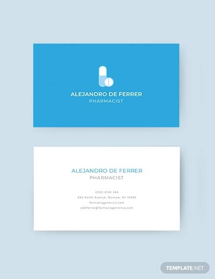 pharmacist business card