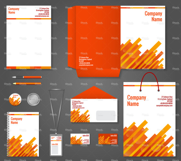 geometric technology business stationery template