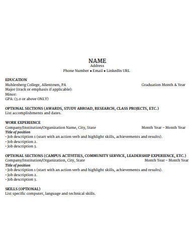 basic resume format