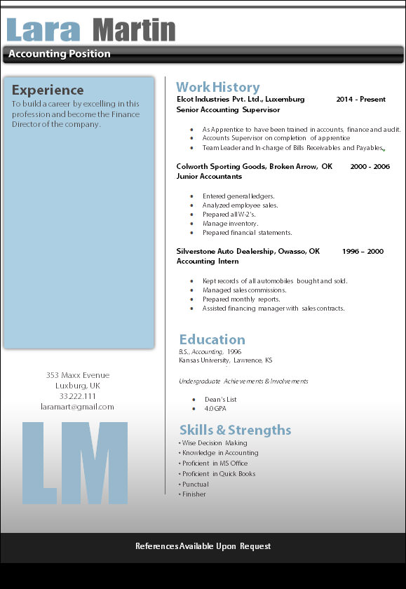creative resume template