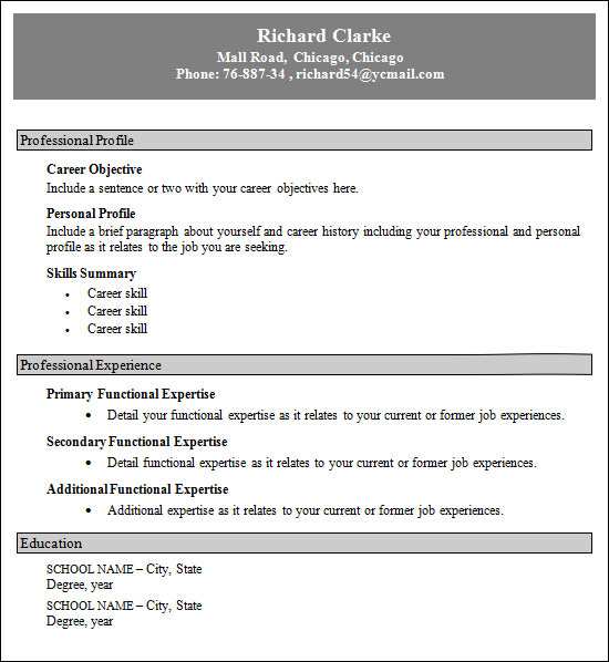 sample accountant resume
