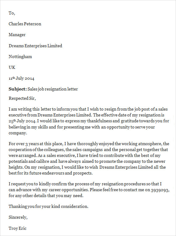 sales job resignation letter3