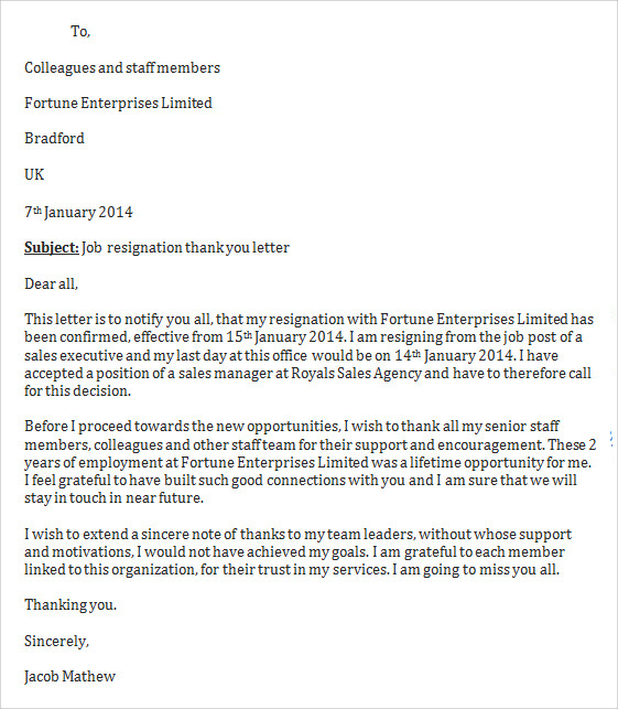 job resignation thank you letter2