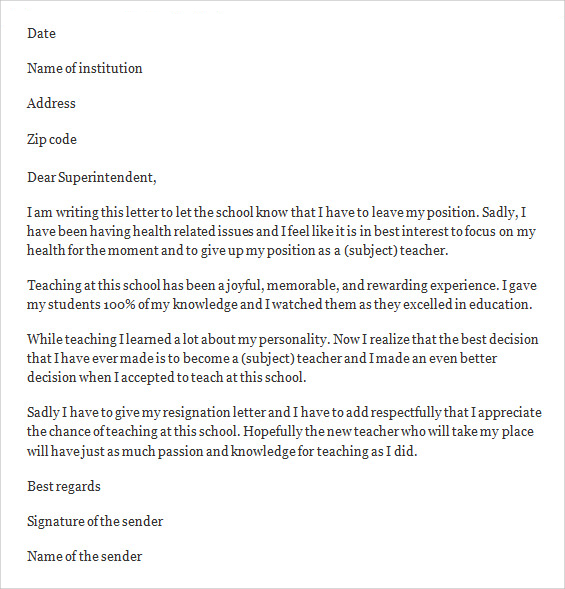 teacher job resignation letter2