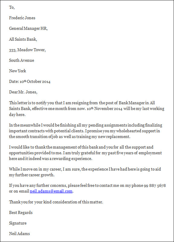 Sample Job Resignation Letter - 14+ Free Documents in Word, PDF