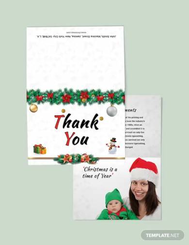 free christmas cantata brochure thank you card template