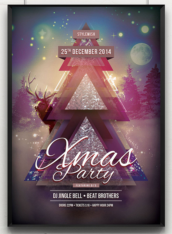 xmas party flyer template