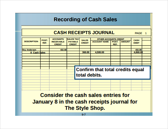 cash register sales receipt template