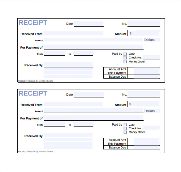 cash sales receipt template free download in pdf 