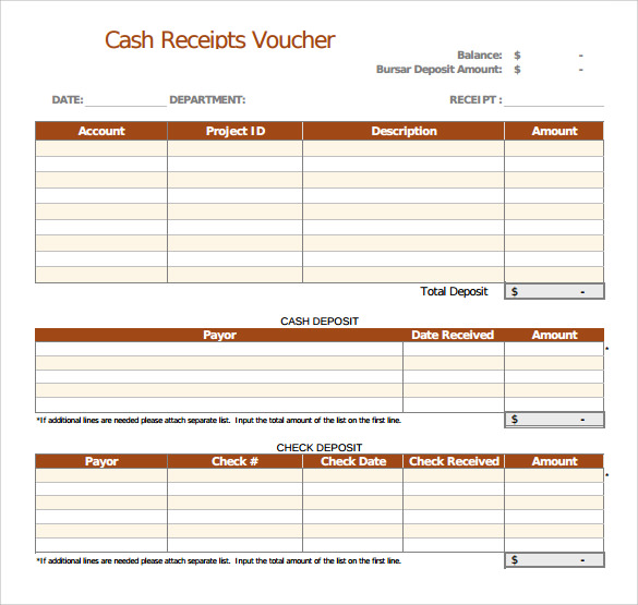 Cash Receipt Templates